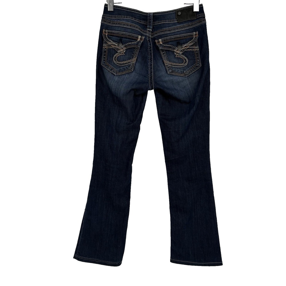 Silver Jeans Womens Suki Surplus Flare Jeans‎ 28 X 34 Dark Wash Low Rise Y2K